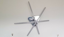 Plafonnier Led 3 barres dont 2 pivotantes - Design moderne Chrome - TB Lumière B