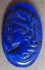 Cameo on Glass Woman Bust