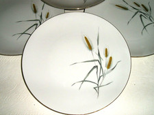 6 ASSIETTES PLATES  - PORCELAINE de BAVIERE - WINTERLING - modèle ROSEAUX N°3