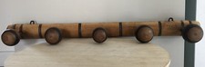 Porte-manteaux Vintage en bois forme bambou 5 patères