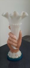 Portieux Vallerysthal - Legras - Vase Main Cornet En Opaline