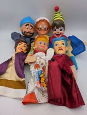 lot 6 marionnettes à main Disney vintage Aladdin Pinocchio petit chaperon rouge
