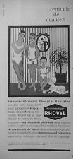 PUBLICITÉ RHOVYL ET RHOVYLON SOUS-VÊTEMENTS SLIPS MAILLOTS HOMMES FEMMES ENFANTS