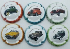 Série de 6 Capsules de champagne Moutardier Voitures anciennes  RARE. TE