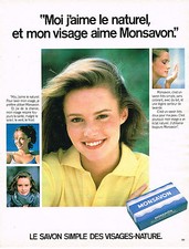 PUBLICITE ADVERTISING 035  1984  MONSAVON   savon visage-nature