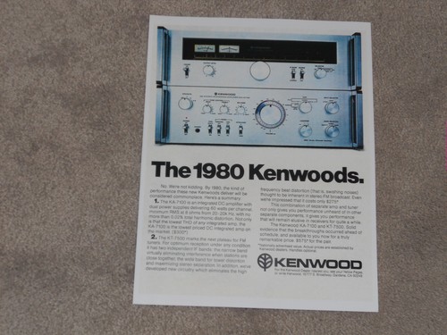 Kenwood amplfier tuner - amplfier, ad