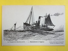 cpa Illustrée Par Léon HAFFNER La Marine Française CHALUTIERS à VAPEUR