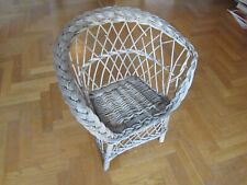 Chaise enfant en rotin et osier - style Emmanuelle - Occasion - Vintage