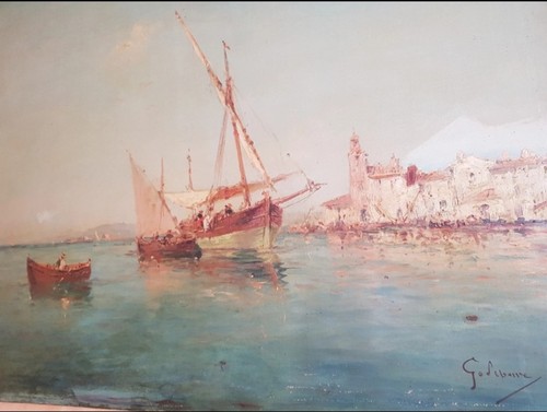 Huile sur toile marine - , du