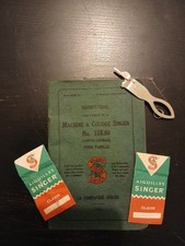 lot SINGER livret d'instruction pour machine à coudre sachet et enfile aiguille