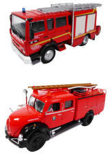 Lot de 2 Camions de Pompiers Renault + Magirus 1:43 Salvat Miniature LP15