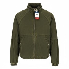 TOMMY JEANS Veste Décontractée À Capuche Zippée Légère Lavée Verte Pour Homme