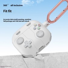 Housse en silicone compacte pour AirPods4 recharge sans fil prête avec mousquet