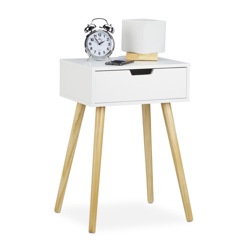 Table chevet blanche petit - blanche,