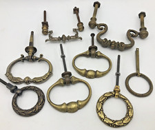 8 antique french furniture handles lot early 19th century bronze brass