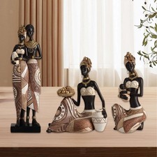 Statue africaine en résine, décoration de chambre, centre de table de
