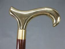 Canne bâton de marche en bois victorien manche design vintage en laiton cadea...