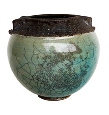 BEAU VASE EN CÉRAMIQUE RAKU
