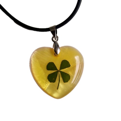 Pendentif bijou vrai trèfle - pendentif,