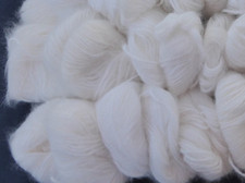 10 Pelotes 10 g Angora  Blanc crème sans étiquettes
