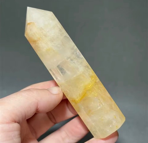 Obélisque quartz jaune - obélisque, en