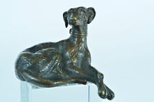 Ancien Bronze animalier Lévrier de collection N°2 19ème 
