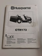 manuel d'utilisation de tondeuse autoportée husqvarna CTH173