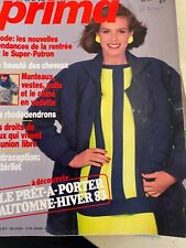 ANCIEN LIVRE REVUE MAGAZINE PRIMA MODE AVEC SUPER PATRON N° 12 09/83 TRICOT