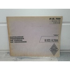 Renault R4 -1963- Manuel pieces detachees PR789 provisoire - Renault REN-7578971