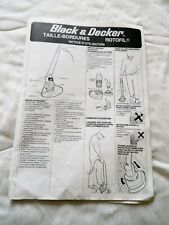 NOTICE UTILISATION TAILLE BORDURE ROTOFIL BLACK ET DECKER