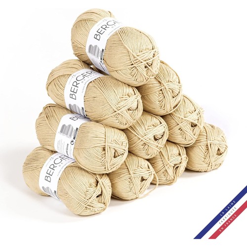 Pelotes laine sable - de,