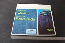 (110) Large Brochure CHRYSLER PLYMOUTH Valiant Barracuda 1968 en français