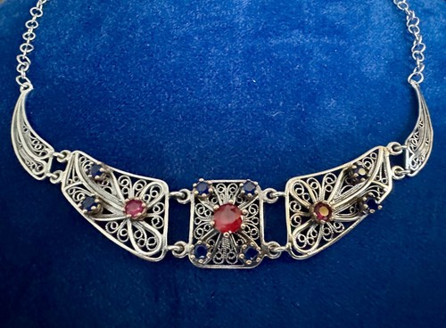 Collier vintage argent - collier,