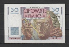 FRANCE Billet de 50 Francs Le Verrier du 08/04/1948 Fay. N° 20/10  qualité SUP
