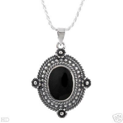 Necklace with genuine onyx - genuine,