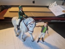 Cavaliere Scleich sur cheval Bullyland + Fig Schleich 