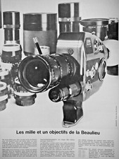 PUBLICITÉ DE PRESSE 1966 CAMÉRA BEAULIEU LES MILLE ET UN OBJECTIFS - ADVERTISING