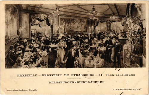 Cpa marseille brasserie de - marseille,