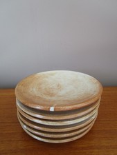 6 ASSIETTES A DESSERT 17,5 CM  EN GRES VINTAGE  FRANCE