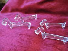 4 porte-couteaux en cristal