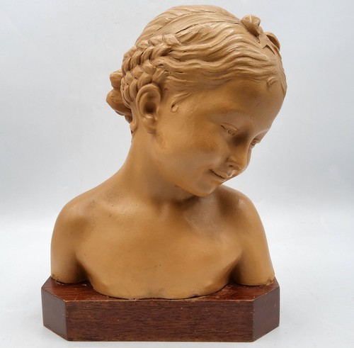 Sculpture buste terre cuite - en,