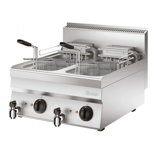 Friteuse inox double