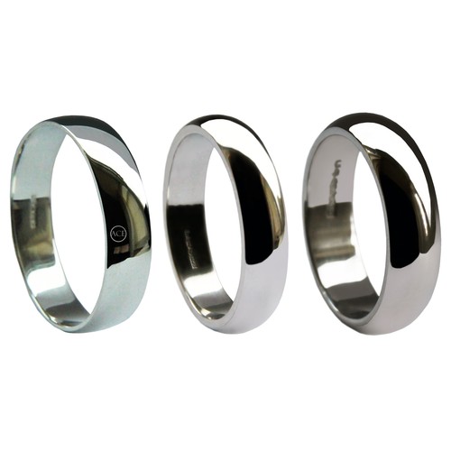 6mm 18ct blanc forme - 18ct,