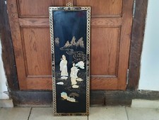 GRAND PANNEAU EN LAQUE CHINE VERS 1950