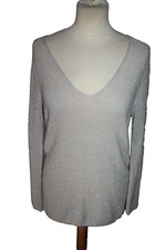 HAUT PULL FIN FEMME °°°   MANGO   °°° FILS METAL . TAILLE M