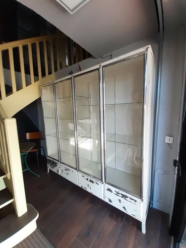 Armoire métallique vintage - métallique,