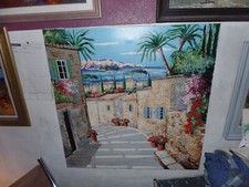 tableau marc vigneron 80x 80 peintre alsacien cote akoun  1000 euro 61X50 -1500 