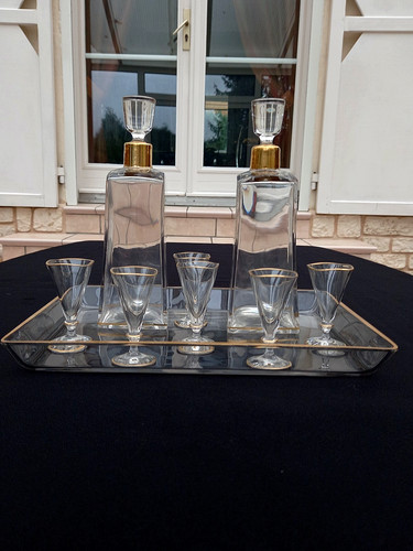 Service liqueur plateau - service,