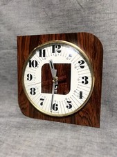 Ancienne pendule horloge murale  JAZ en formica année 60-70 * Ne Fonctionne Pas*