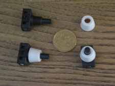 3 x interrupteur poussoir écrou BLANC lampe jumo art déco chevet lampe lustre*